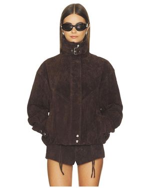 Blank NYC Faux Suede Jacket - Brown