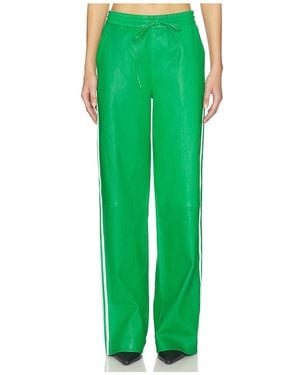 SPRWMN Baggy Leather Athletic Sweatpants - Green