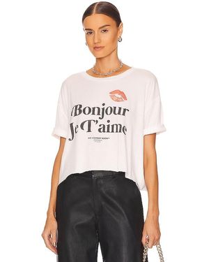 The Laundry Room Je T'Aime Crop Oversized Tee - White