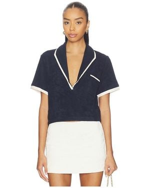 Johanna Ortiz Terry Misty Hem T-Shirt - Blue