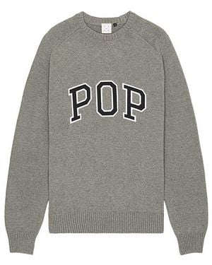 Pop Trading Co. Sudadera Deportiva Cuello Redondo Knitted Arch En Color Gris Talla (También En S, Xl/1X)