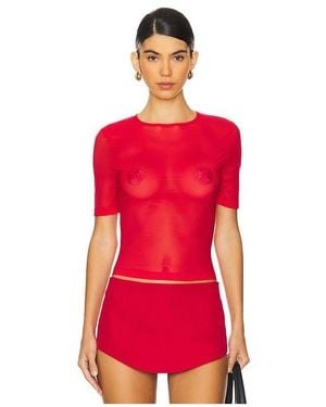 nastyamasha Shirtkleider Embroidery Logo - Rot