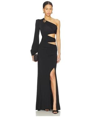 PATBO Moonlit Jersey One Sleeve Gown - Black