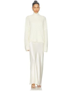 SOVERE Verse Combo Knit Sweater - White