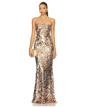 The Sei Vestido De Lentejuelas Con Un Solo Hombro En Color Bronce Metálico Talla En - Neutro