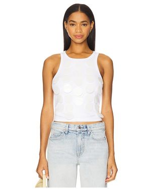 MSGM Paillette Tank Top - White