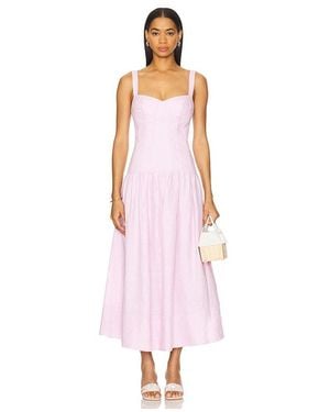 Nicholas X Revolve Makenna Corset Midi Dress - White