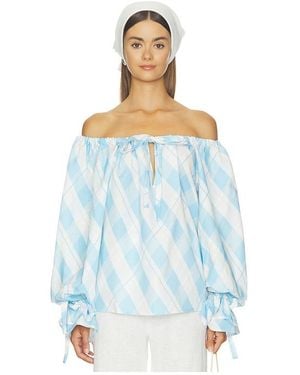 Sleeper Cha-Cha Lounge Blouse - Blue
