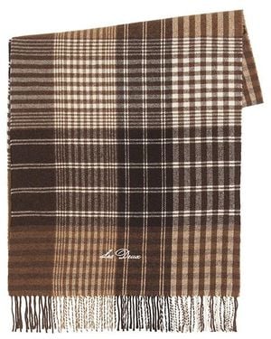 Les Deux Signature Patchwork Check Scarf - Brown