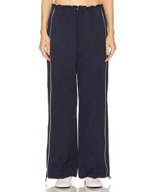 GRLFRND Cinched Waist Wide Leg Pant - Blue