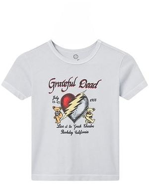 Junk Food Camiseta Greatful Dead Live 1988 En Color Bebe Azul Talla (También En S, Xxs, Xs, M) - Blanco