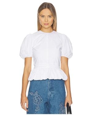 ROTATE BIRGER CHRISTENSEN Top With Puffsleeves - White