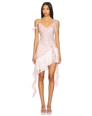 For Love & Lemons Minikleid Raspberry Rose - Weiß