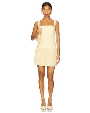 Nookie Mini Vestido De Cuello Cuadrado Desiree En Color Amarillo Talla En - Neutro