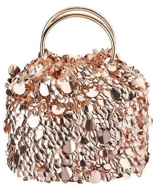 OLGA BERG Pailletten-Henkeltasche Vera - Pink
