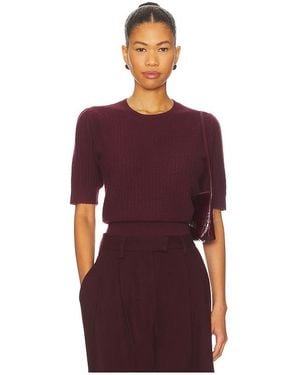 FRAME Ladder Pointelle Jumper - Red