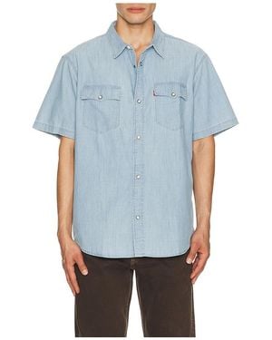 Levi's Short Sleeve Relaxed Fit Western Shirt - Blue