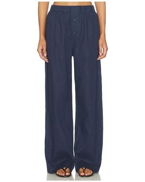 Artless Linen Relaxed Trousers - Blue