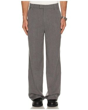 KROST Herringbone Pleated Trousers - Grey