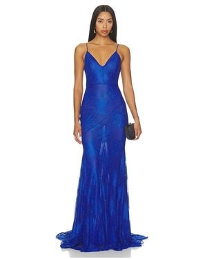 Alex Perry Bikini Lace Gown - Blue