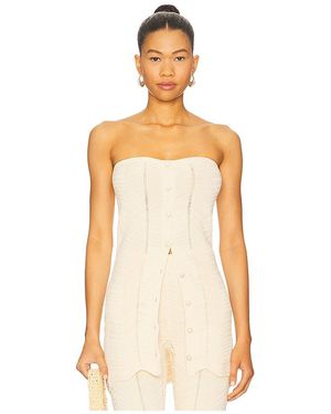 Devon Windsor Tiffany Top En Color Crema Talla (También En M, S, Xs) - Neutro