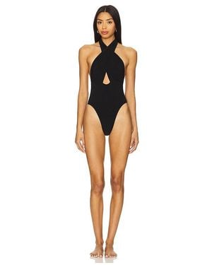 Norma Kamali Cross Halter Mio - Black
