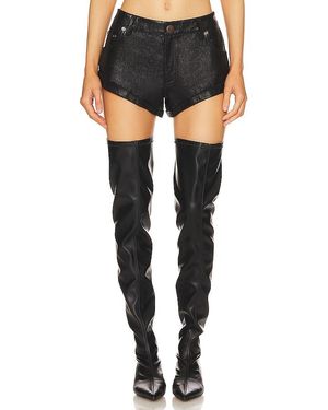 One Teaspoon Leather Bandits Short - Black