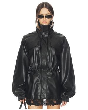 ALL THE WAYS Corina Faux Leather Jacket - Black