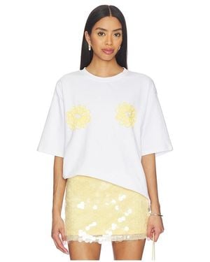 SNDY'S Mai Tai Cord Floral Tee - White