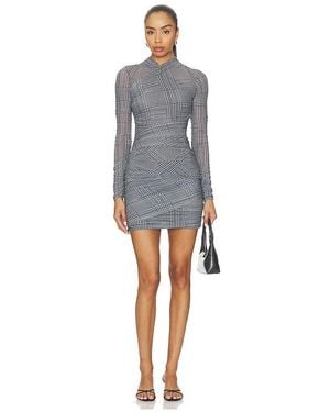 SER.O.YA Moxey Ruched Mini Dress - Grey