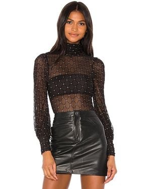 Camila Coelho Body Mara En Color Negro Talla (También En L, S, Xl, Xs, Xxs)