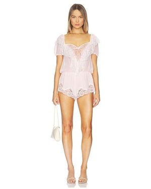 For Love & Lemons Grace Romper - White