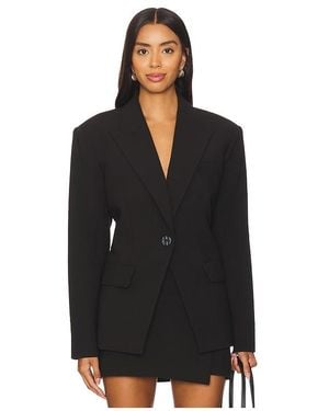 Camila Coelho Structured Single-Button Blazer - Black