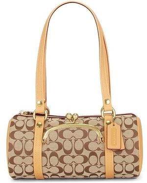 COACH The Originals Signature Jacquard Kisslock Barrel Bag 28 - Multicolor
