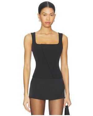 ALL THE WAYS Gwynne Button Up Top - Black