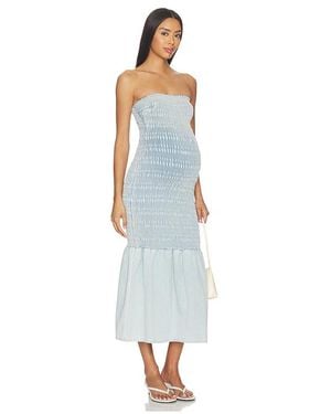 BUMPSUIT Gesmoktes Kleid - Weiß