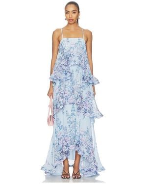 Elliatt Armani Tiered Maxi Dress - Blue