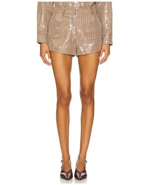 Line & Dot Checkmate Short - Natural