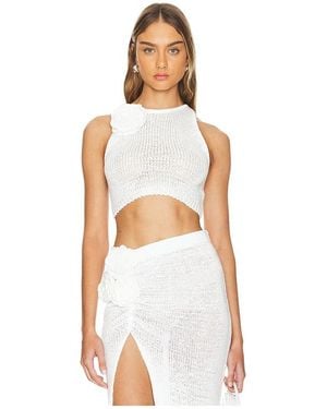 Lovers + Friends Joya Rosette Top - White
