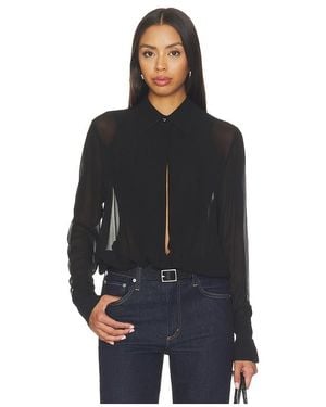 ÉTERNE Vivi Viscose Georgette Blouse - Black