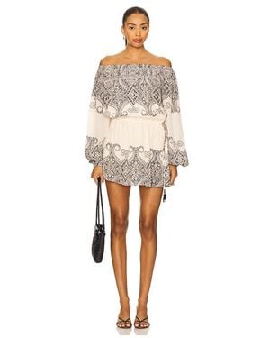 Hemant & Nandita Slip On Mini Dress - Natural