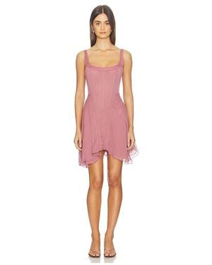 Urban Outfitters Sheer Honeymoon Mini Dress - Red