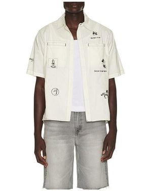 JUNGLES JUNGLES No Where Button Up Shirt - Natural