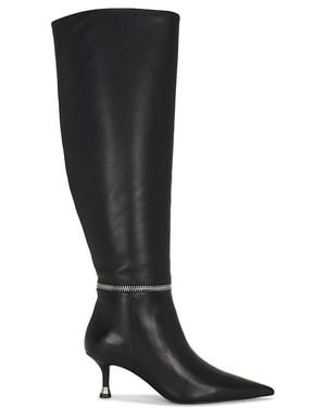 Alexander Wang Akilia Zip Slouch Leather Boot - Black