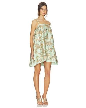 La Fuori Embroidered Mini Dress - Multicolour