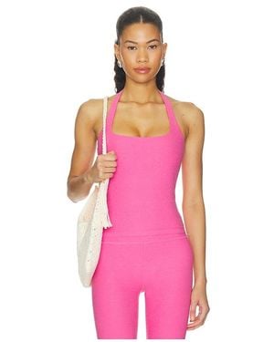 Beyond Yoga Spacedye Midway Square Halter Top - Pink