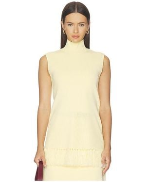 Clea Tiama Fringe Hem Knit Top - Natural