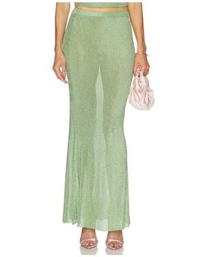 SER.O.YA Falda De Punto Metalizado Harmony En Color Verde Talla (También En Xxs, Xs, S, Xl)