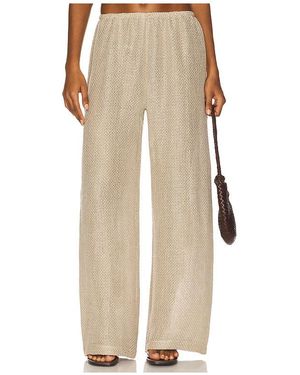 Leset Stella Wide Leg Pant - Natural