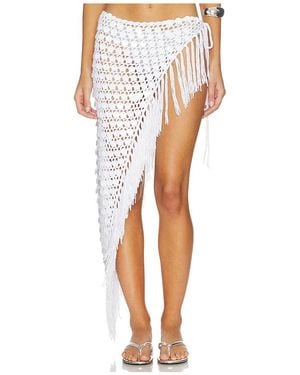 superdown Roca Crochet Midi Skirt - White